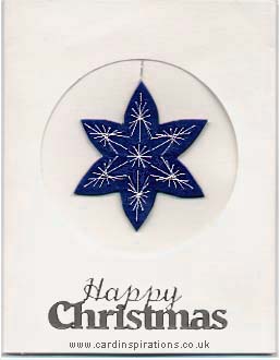 Stitched snowflake Christmas card