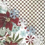 Figgy Pudding Poinsettia Snowflake Christmas Card