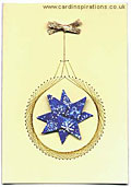Stitched bauble Christmas card