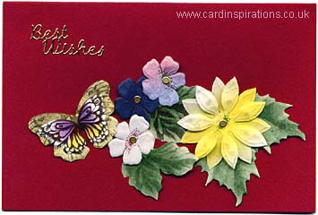 Floral Paper Shapes card