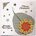 Leaf and Teabag Christmas Card